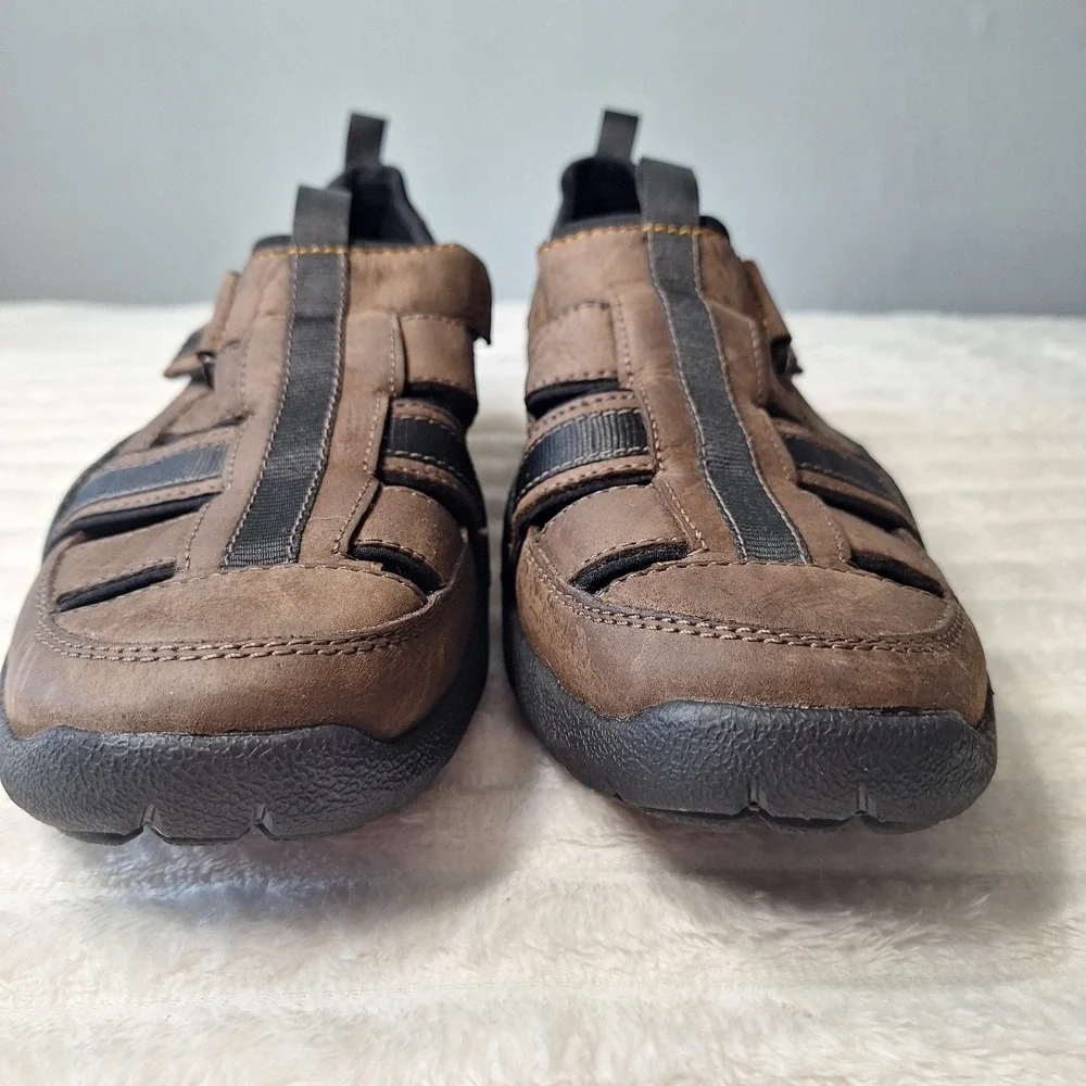 Timberland Smart Comfort Leather Fishermen Shoes Mens 10.5 Hiking Camping Gorp